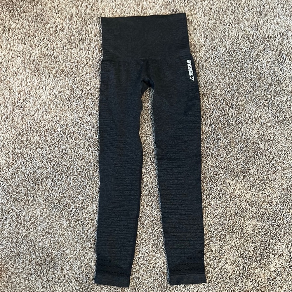Gymshark ribbed dark grey leggings XS